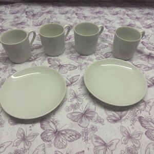 Espresso White Mug and Saucer Set